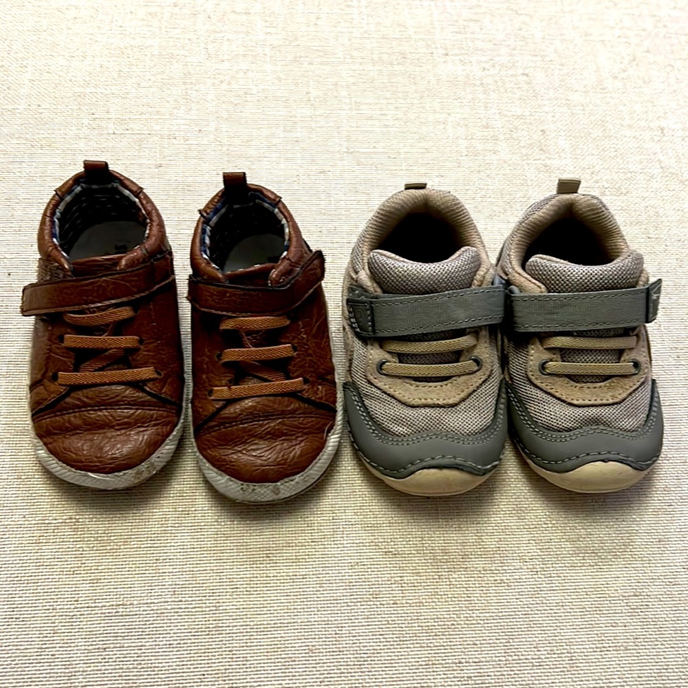 Stride Rite shoe bundle Size 5 tennis shoes Velcro brown grey